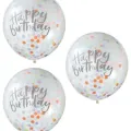 Konfettiballonger (5stk): "Happy birthday" Game - Kontrollere - Fargerik - 30cm