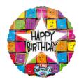 Syngende Folieballong / Folieballong med musikk: "Happy Birthday" - Stjerne - 71cm