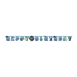 Banner / Girlander: "Happy Birthday" - Battle Royal - 320cm