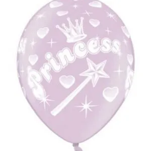 Lateksballonger (50stk): Prinsesse med tryllestav - 30cm
