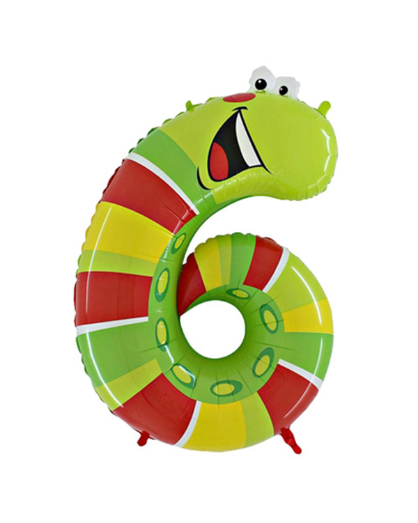 Folieballong / Tallballong: "6" - Larve