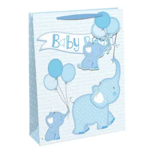 Gavepose: "Baby Boy / Girl" - Elefant - Medium - Gutt