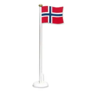 Bordflagg (6stk): Norsk bordflagg i tre - 32cm