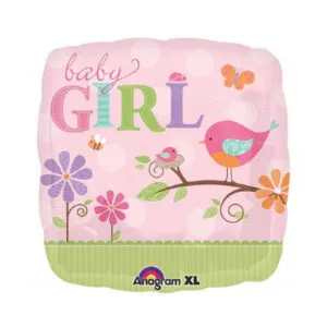Folieballong: "Baby Girl" - 43cm