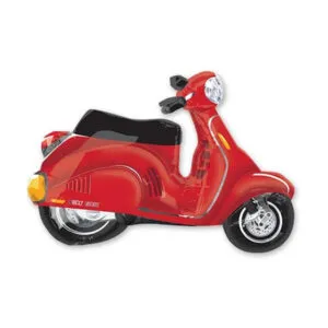 Folieballong: Rød Scooter - 90 x 70cm