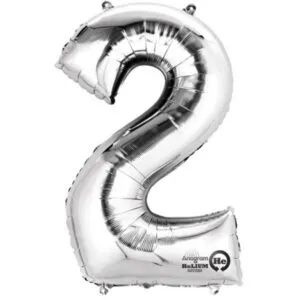 Folieballong / Tallballong: Alle Tall - Sølv - 88cm - 2