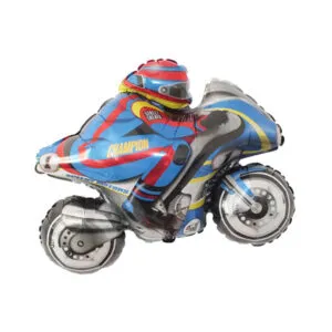 Folieballong: Motorsykkel & Mann - 80 x 93cm
