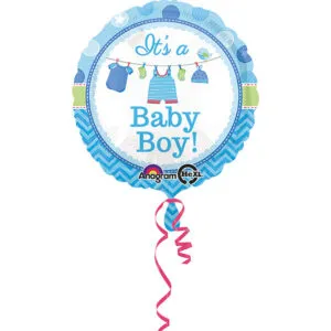 Folieballong: "It's a Baby Boy" - Babyklær - 43cm