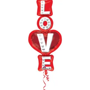 Folieballong: "Love" Stablet - 50 x 99cm
