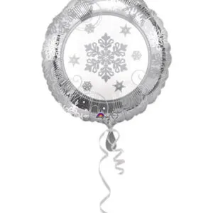Folieballong: Glitrende Snøfnugg /Snøflak - 43cm