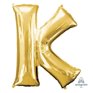 Folieballong / Bokstavballong: Alle Bokstaver - Gull - 86cm - K
