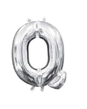 Folieballong / Bokstavballong: Alle bokstaver - Sølv - 33cm - Q