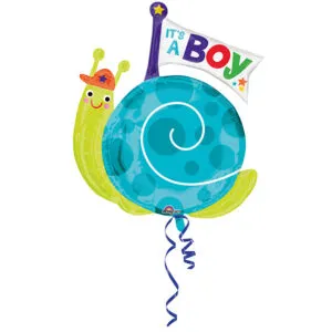 Folieballong: "It's a Baby Boy - Snegle - 68 x 73cm