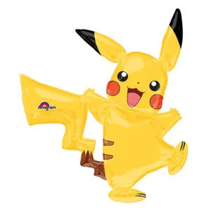 Folieballong: Gående Pikachu / Pokemon - 132 x 139cm