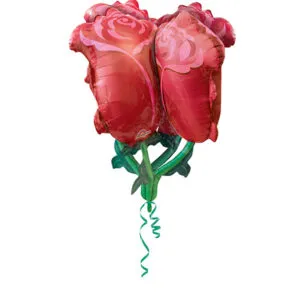 Folieballong: Røde Roser - 68 x 76cm