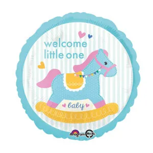 Folieballong: "Baby Shower" - Gyngehest - 43cm