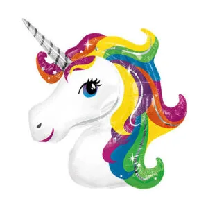 Folieballong: Enhjørning / Unicorn - 55 x 75cm