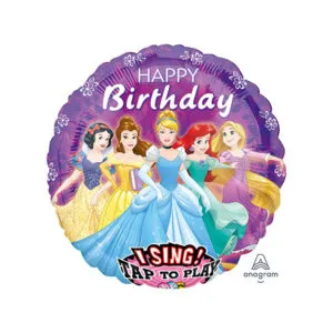 Syngende Folieballong / Folieballong med musikk: Disney Prinsesse - 71cm