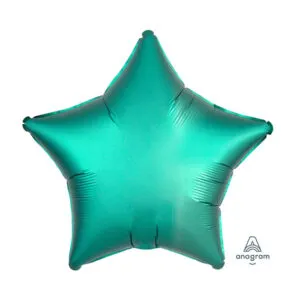 Folieballong: Stjerne - Flere farger (Matt) - 43cm - Blågrønn (Matt)