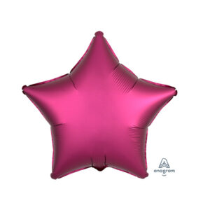 Folieballong: Stjerne - Flere farger (Matt) - 43cm - Mørk rosa (Matt)