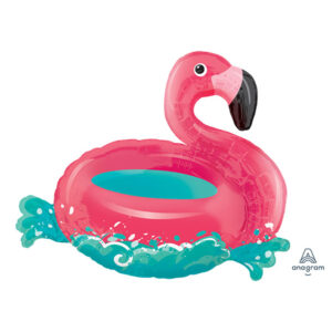 Folieballong: Flytende Flamingo - 76 x 68cm