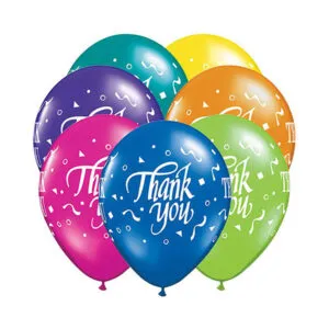 Lateksballong: "Thank You" - Flere farger - 28cm - Per stk - Blå