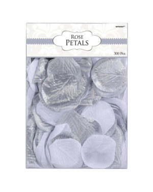 Konfetti (300stk): Roseblader - 5,8 x 5,3cm - Flere farger - Sølv