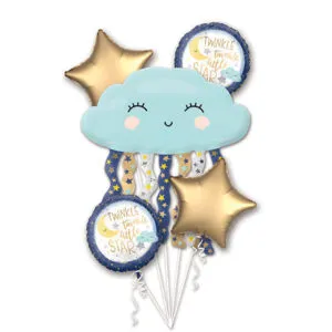 Ballongbukett: "Twinkle Twinkle Little Star" - Sky, Stjerner & Måne