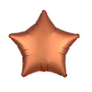 Folieballong: Stjerne - Flere farger (Matt) - 43cm - Amber (Matt)