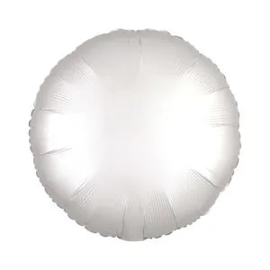 Folieballong: Sirkel - Flere farger (Matt) - 43cm - Hvit (Matt)