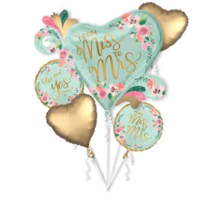 Ballongbukett: "From Miss to Mrs"
