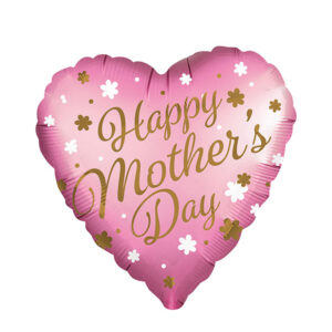 Folieballong: "Happy Mother's Day" Hjerte - Satin Infused - 71cm