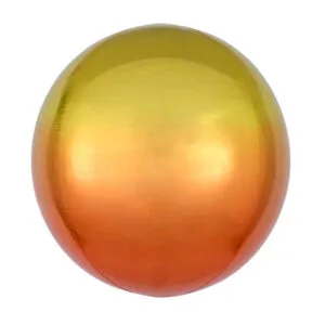 Orbz / Speilballong: Flere farger (Ombre) - 38 x 40cm - Gul & Oransje (Ombre)