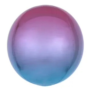 Orbz / Speilballong: Flere farger (Ombre) - 38 x 40cm - Blå & Lilla (Ombre)