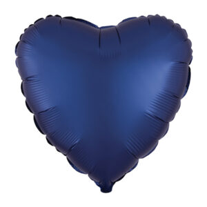 Folieballong: Hjerte - Flere farger (Matt) - 43cm - Marineblå (Matt)