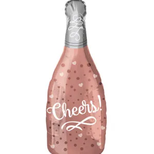 Folieballong: Champagneflaske - "Cheers" - 25 x 66cm