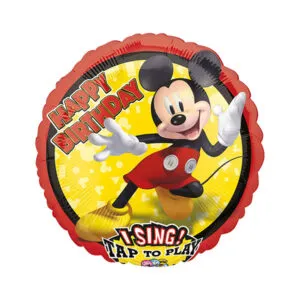 Syngende Folieballong / Folieballong med musikk: "Happy Birthday" Mikke - 71cm