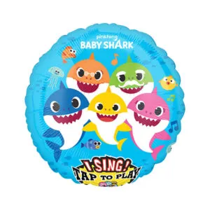 Syngende Folieballong / Folieballong med musikk: Baby Shark - 71cm