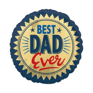 Folieballong: "Best Dad Ever" Gold Stamp - 45cm