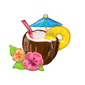 Folieballong: Kokosnøtt - Pina Colada - 76 x 71cm