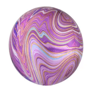 Orbz / Speilballong: Flere farger (Marmor) - 38 x 40cm - Lilla (Marmor)