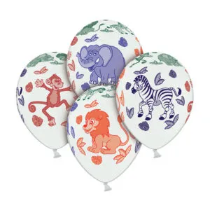 Lateksballong: Animals & Leafs - 30cm - Per stk