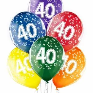 Lateksballong: "40" - Flere farger - 30cm - Per stk