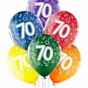 Lateksballong: "70" - Flere farger - 30cm - Per stk