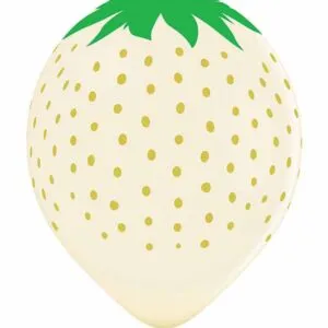 Lateksballong: Jordbær - Grønn - 30cm - Per stk