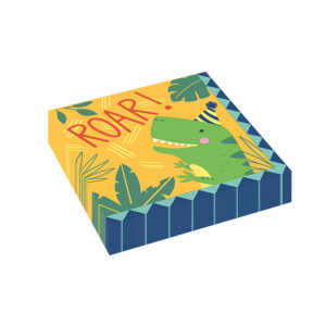 Servietter (16stk): Dinosaur - Fargerik - 16,5cm