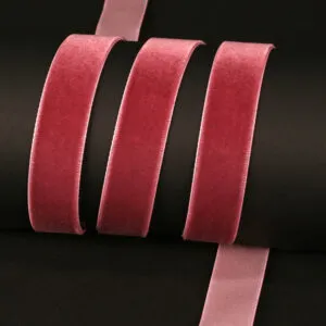 Bånd: Velvet - Dusty Rose 15mm x 3meter