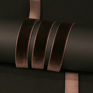 Bånd: Velvet - Teddy Brown 15mm - x 3meter