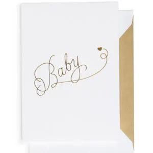 Kort: Baby gold heart - A6