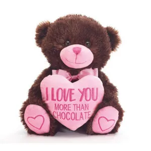 Bamse: Bjørn - "I Love You More than Chocolate" - 25cm